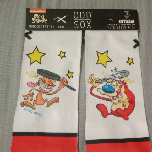 🆕 Ren and Stimpy Nickelodeon 90s Retro Cartoon Socks Mens Womens - Picture 2 of 5